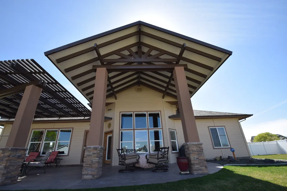 Gabled Solid Patio Cover with Pergola by Covertech - Photo 5