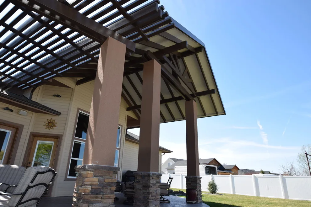 Gabled Solid Patio Cover with Pergola by Covertech - Photo 4