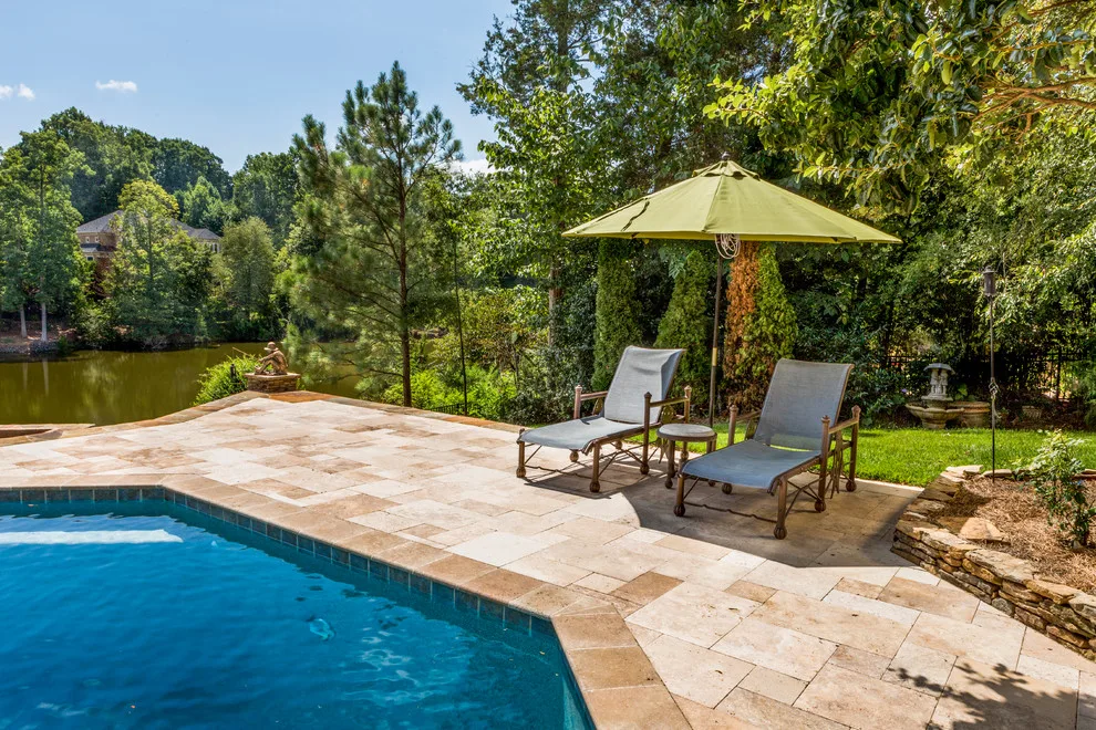 Travertine Pool Deck and Retaining Structures by The Stone Man - Photo 14