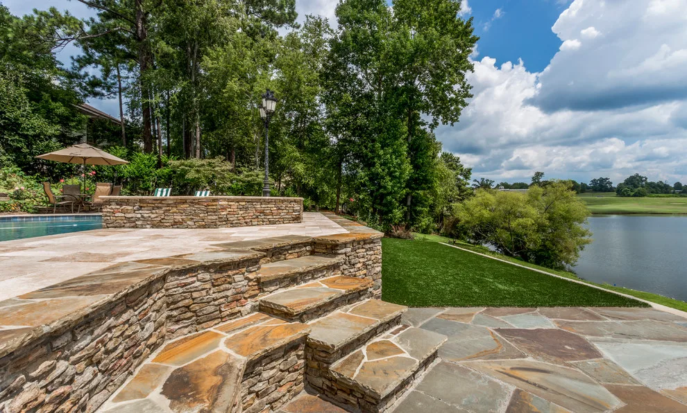 Travertine Pool Deck and Retaining Structures by The Stone Man - Photo 2