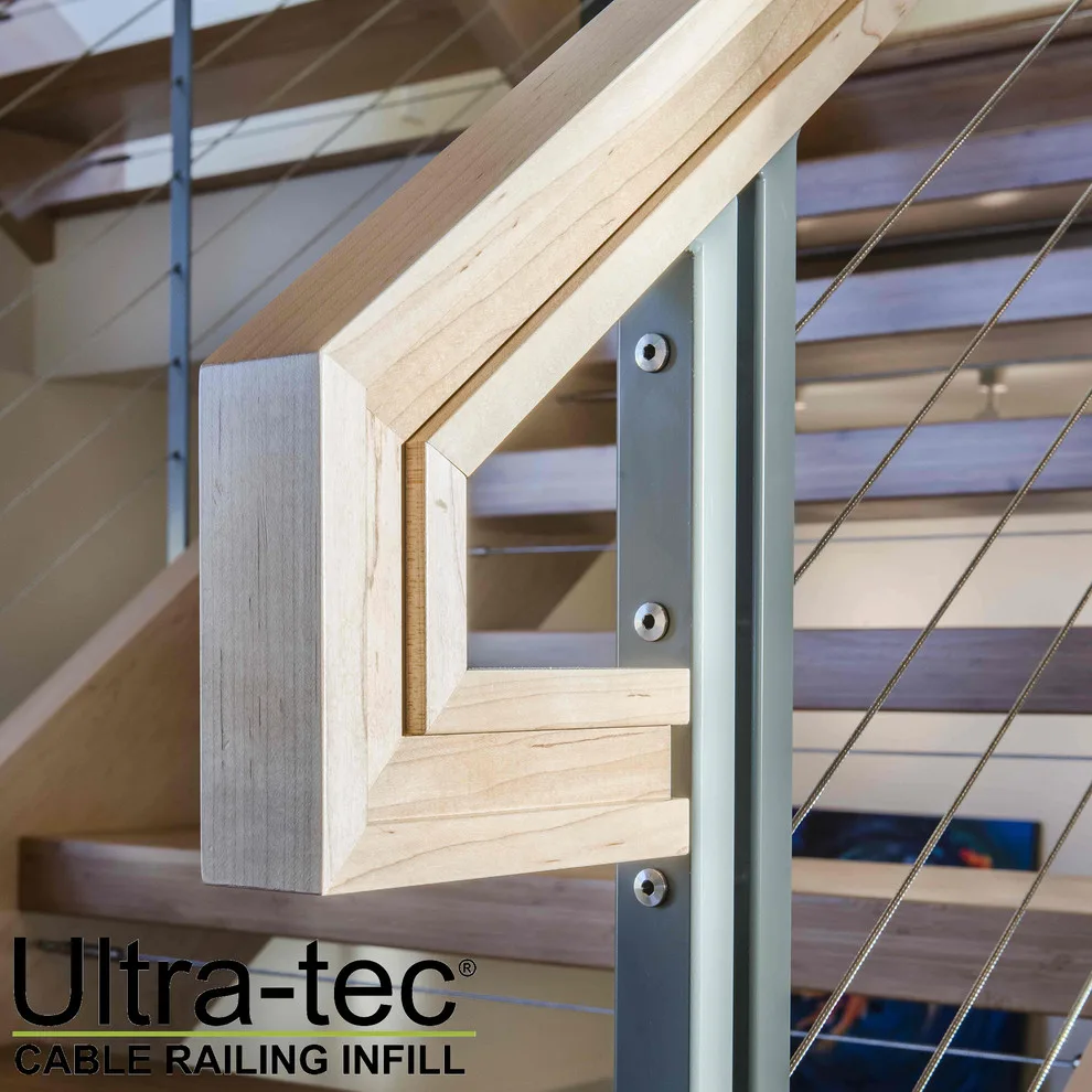 Stunning Staircase Featuring Cable Railing by Ultra-tec - Photo 2