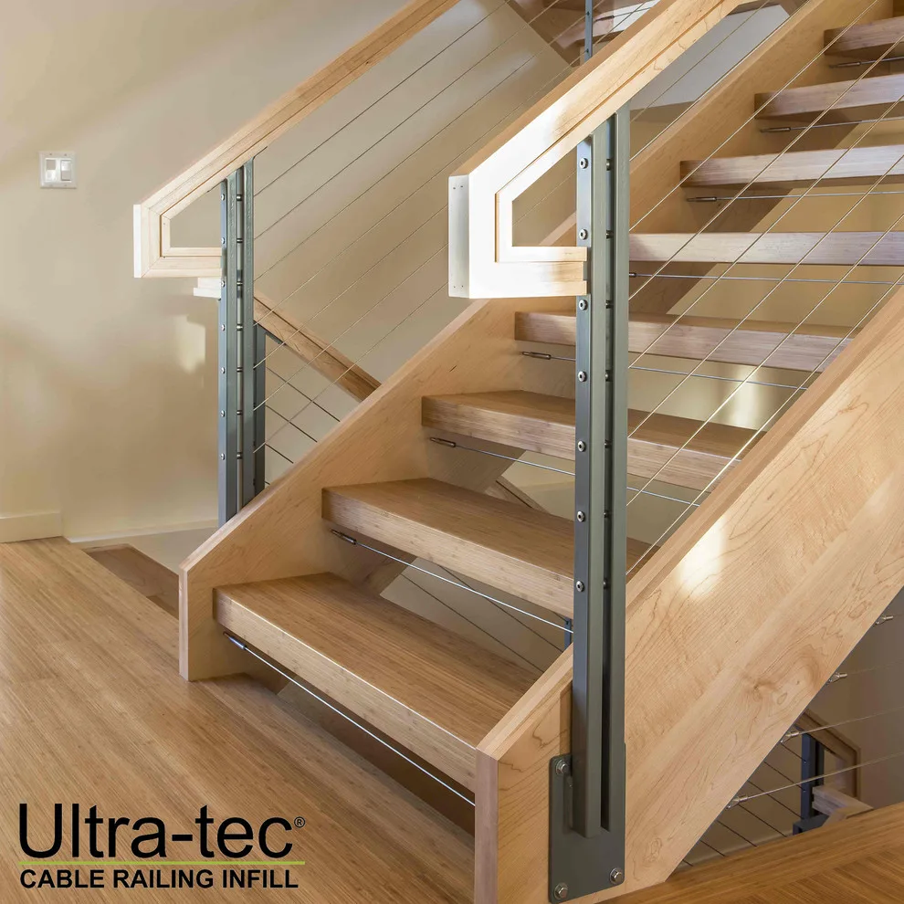 Stunning Staircase Featuring Cable Railing by Ultra-tec - Photo 8