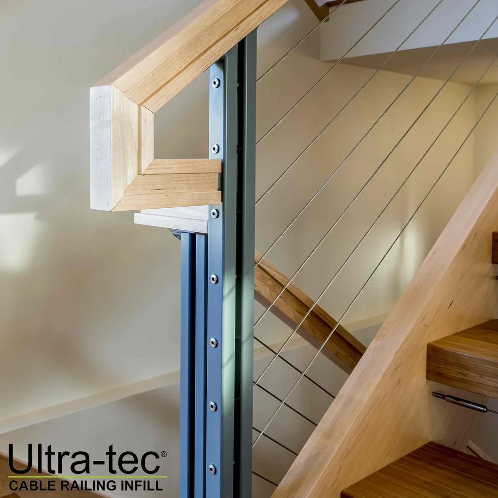 Stunning Staircase Featuring Cable Railing by Ultra-tec - Photo 7