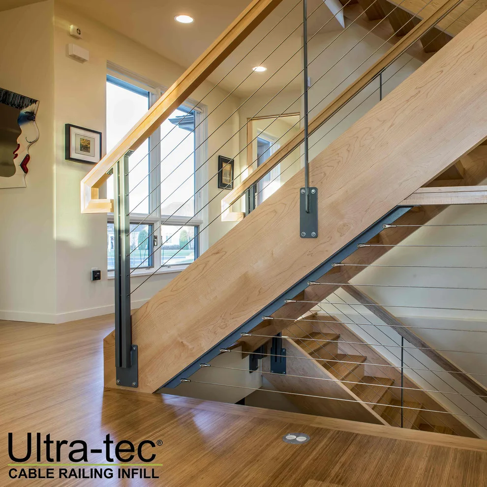 Stunning Staircase Featuring Cable Railing by Ultra-tec - Photo 6