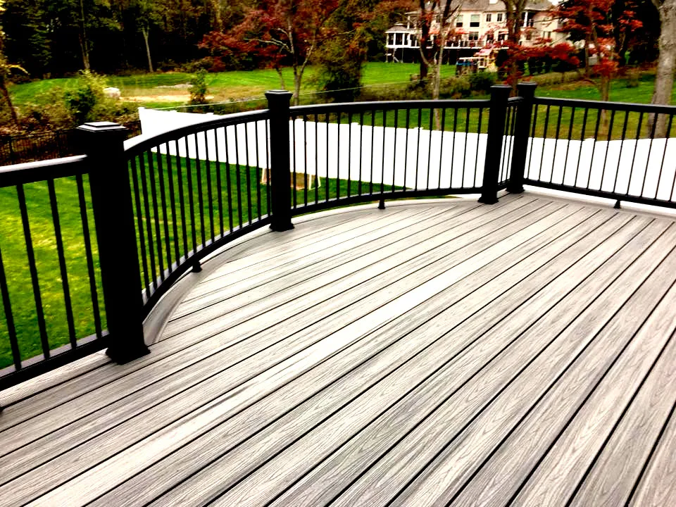 Circular Staircase Trex Deck with Steel Frame by Miles Deck Construction - Photo 3