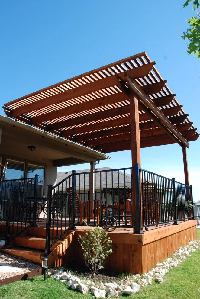 Cedar Deck and Pergola in Sun City Texas by Georgetown Fence & Deck - Photo 3