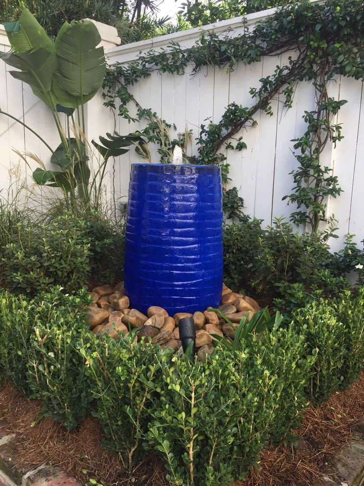 Peaceful Backyard Patio with Water Feature by Prados Landscapes LLC - Photo 3
