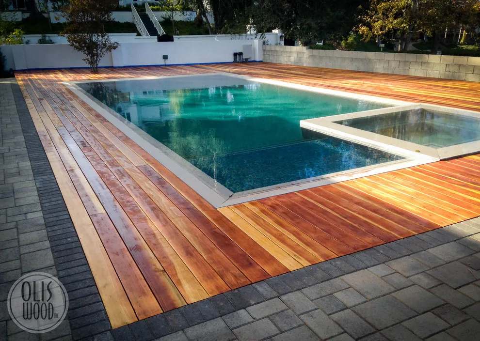 Tarzana Inset Wooden Pool Deck by Olis Wood Inc. - Photo 4