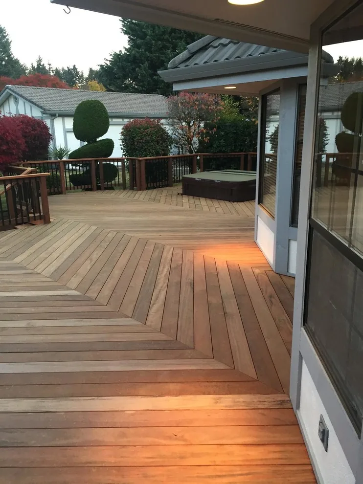 Tigerwood Deck Featuring an In-Ground Spa by Tight Knot Design Build LLC - Photo 6