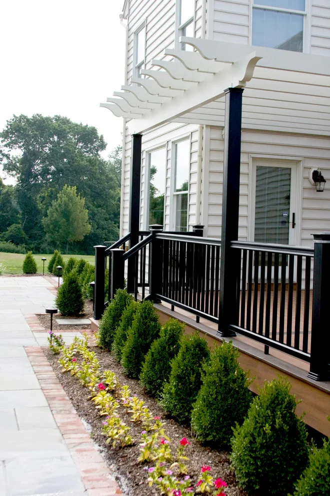 Wooden Tech Deck with Intex Pergola and Bluestone Patio by Miles Deck Construction - Photo 6
