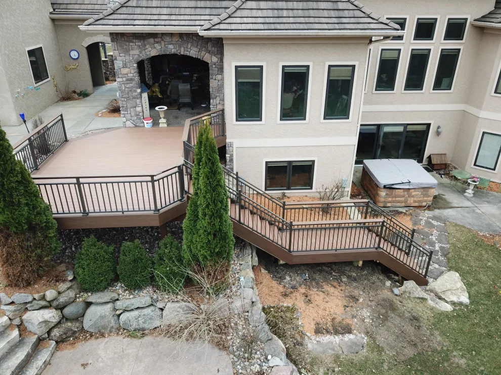 Antigua Gold Timbertech with Antique Palm by Deck & Drive Solutions - Photo 8