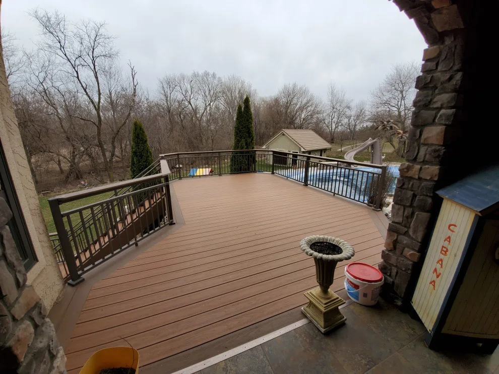 Antigua Gold Timbertech with Antique Palm by Deck & Drive Solutions - Photo 10