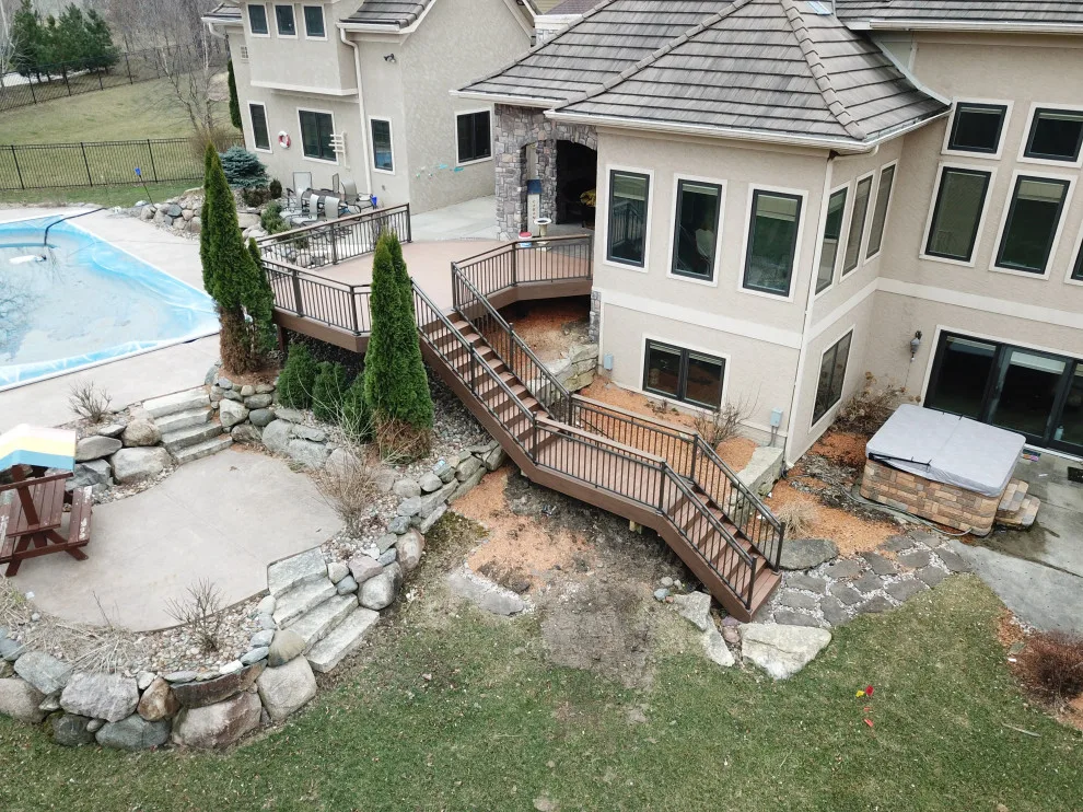 Antigua Gold Timbertech with Antique Palm by Deck & Drive Solutions - Photo 9