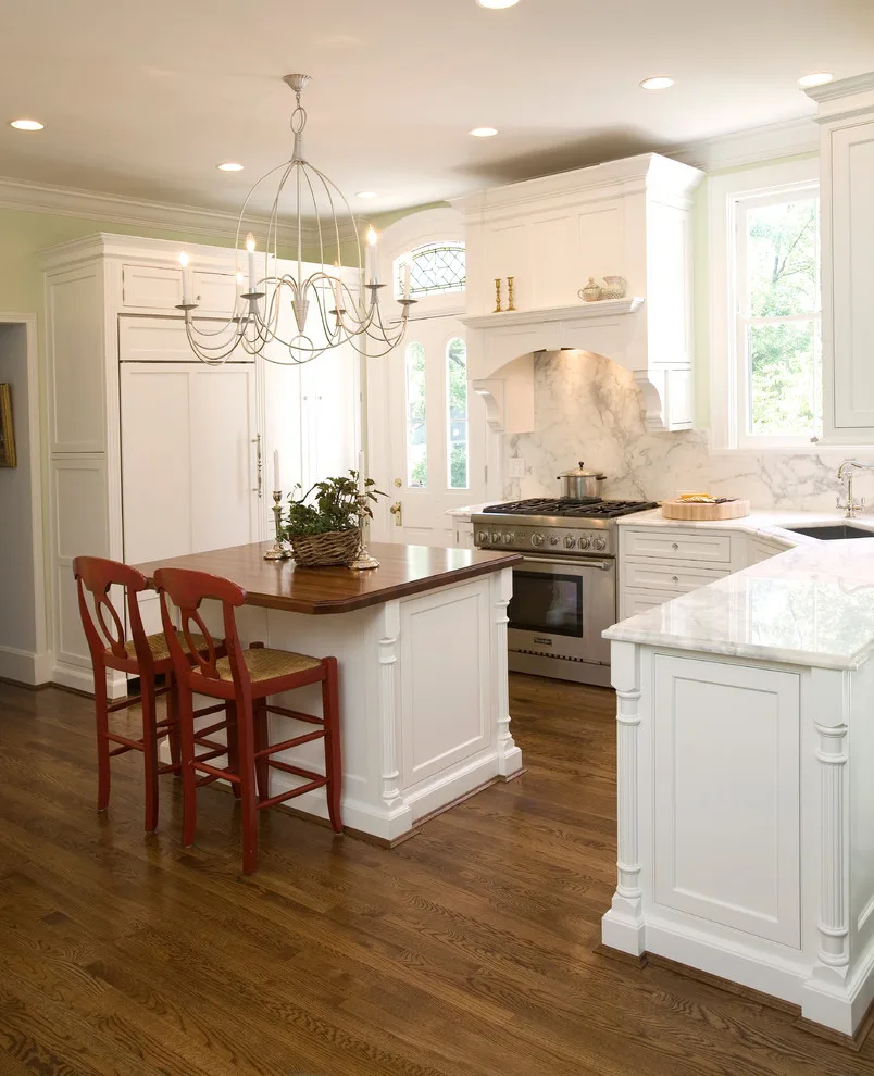 Classic White Cabinets with Marble Surfaces by Hyde Park Lumber & Design - Photo 5