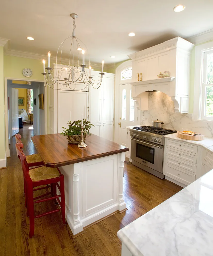 Classic White Cabinets with Marble Surfaces by Hyde Park Lumber & Design - Photo 7