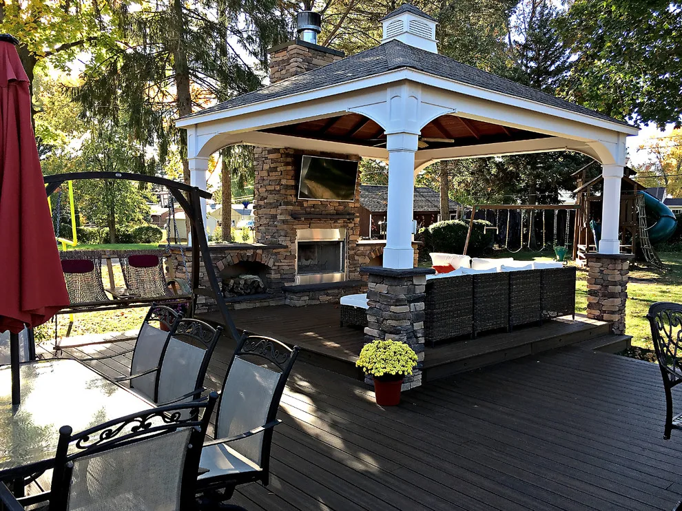 Outdoor Pavilion and Kitchen with Trex Decking by Country Lane Gazebos - Photo 2