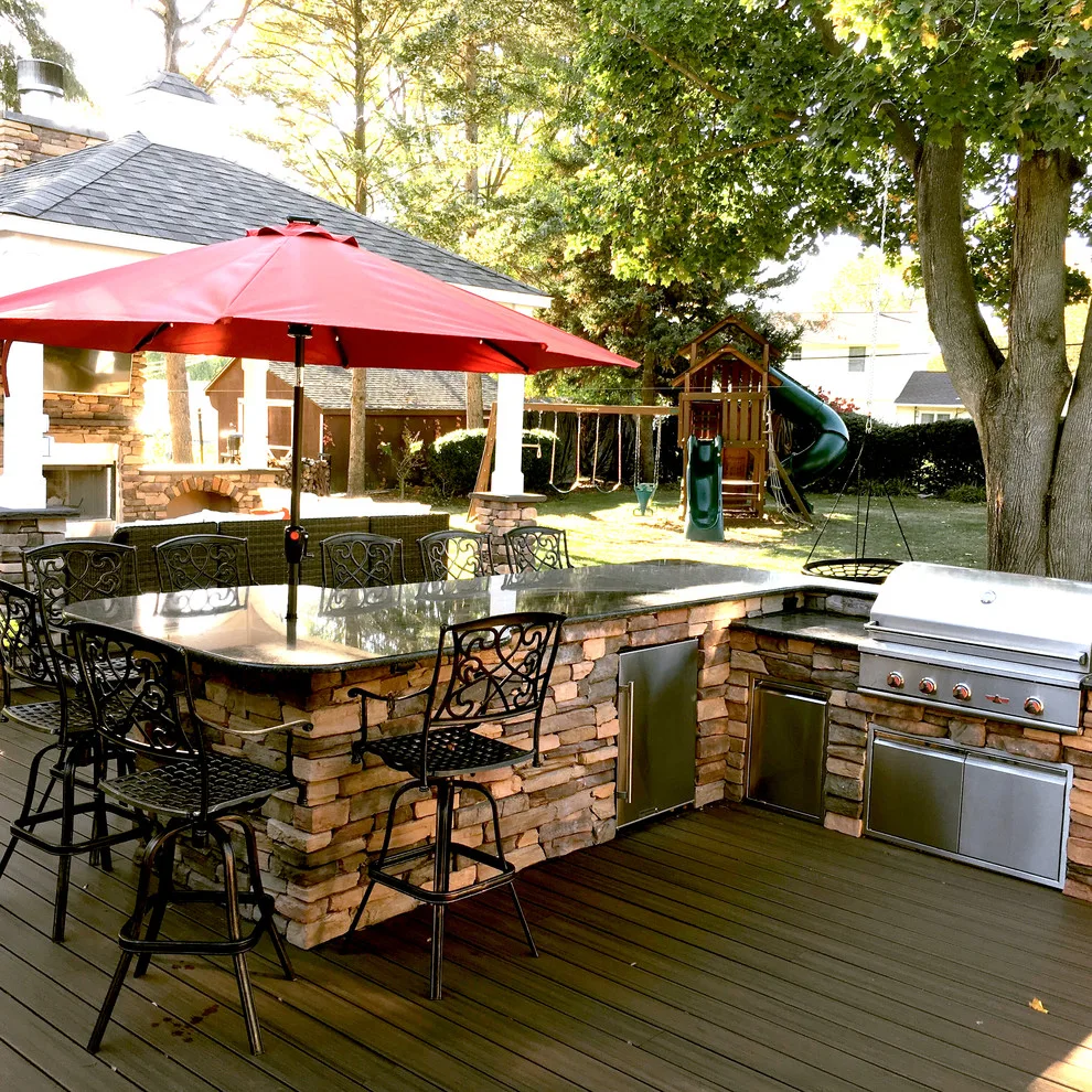 Outdoor Pavilion and Kitchen with Trex Decking by Country Lane Gazebos - Photo 5
