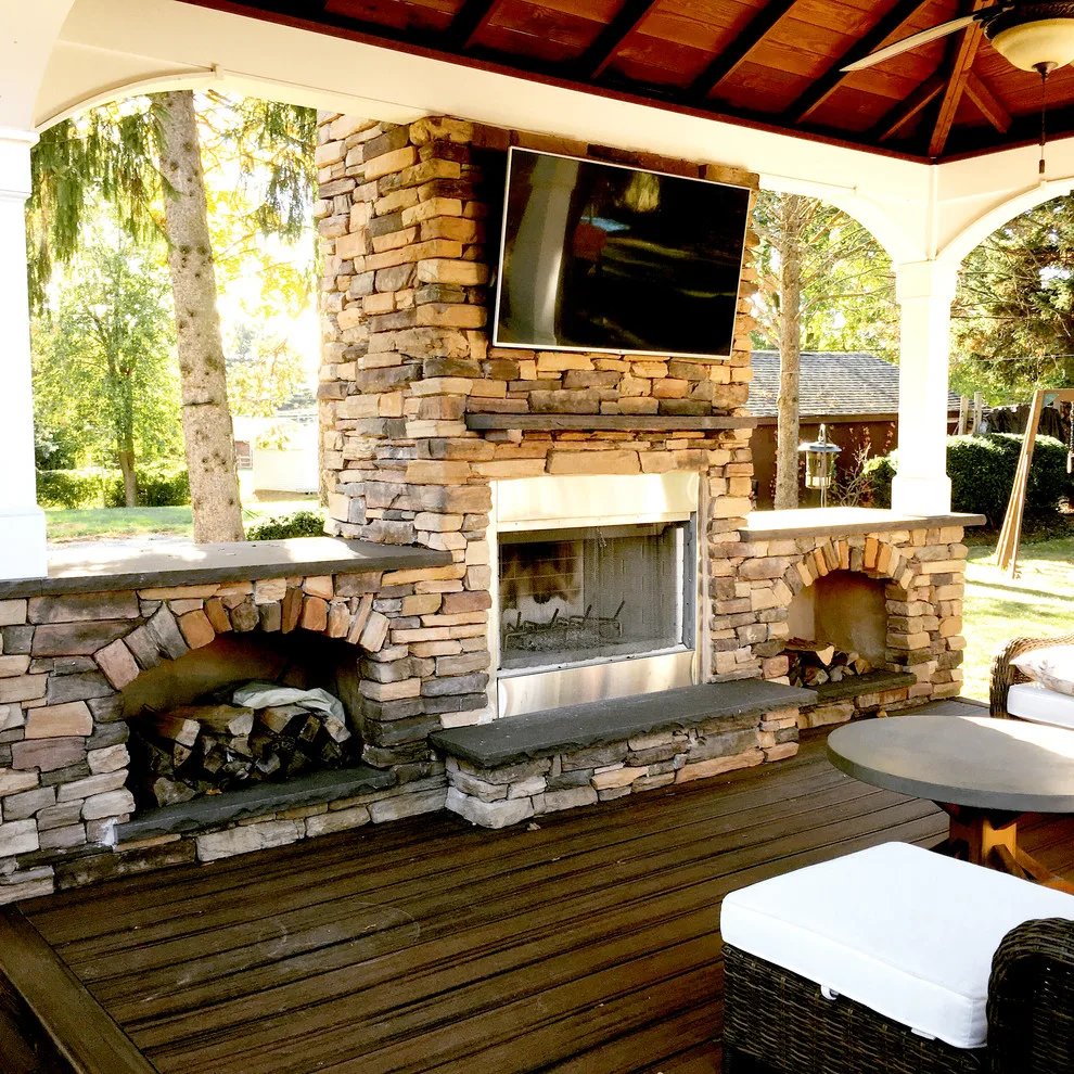 Outdoor Pavilion and Kitchen with Trex Decking by Country Lane Gazebos - Photo 6