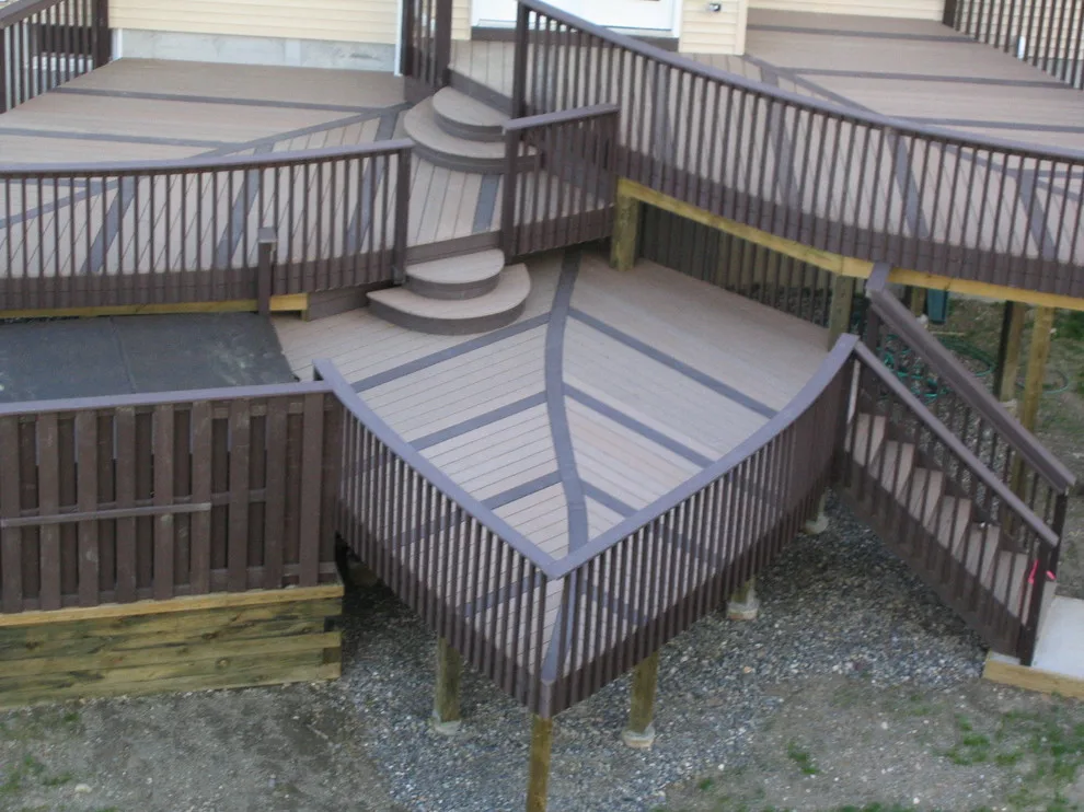 Incredible tiered Trex deck resembles a leaf by American Deck Company - Photo 6