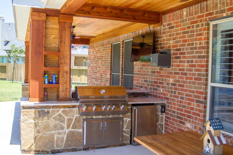 Charming Outdoor Cooking and Entertainment Area by HomeScapes - Photo 3