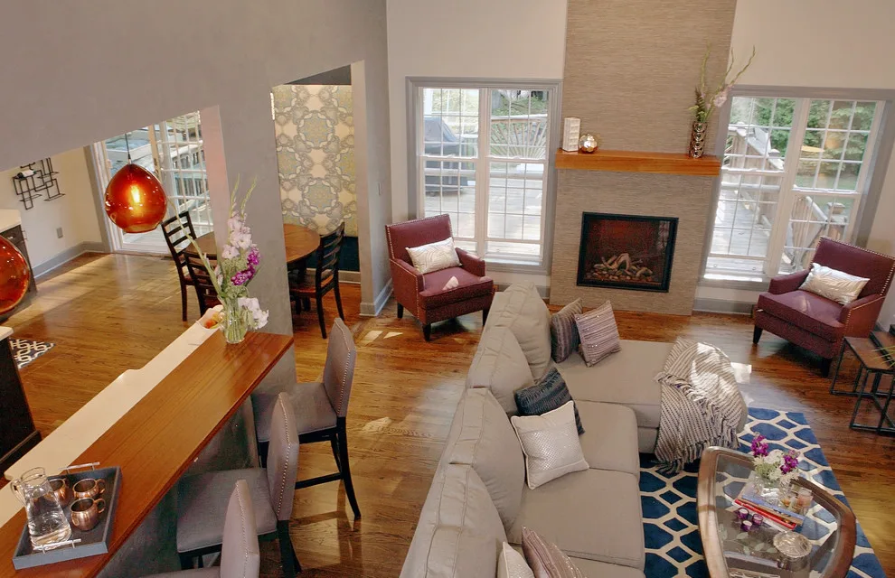 Open Plan Living Room and Kitchen by Starlily Design Studio LLC - Photo 9