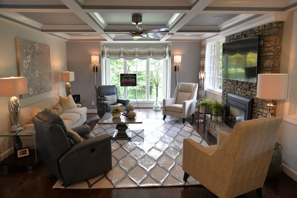 Transitional Style Formal Living Room 2016 by Lisa Lynn Designs Home Store & Design Studio - Photo 2
