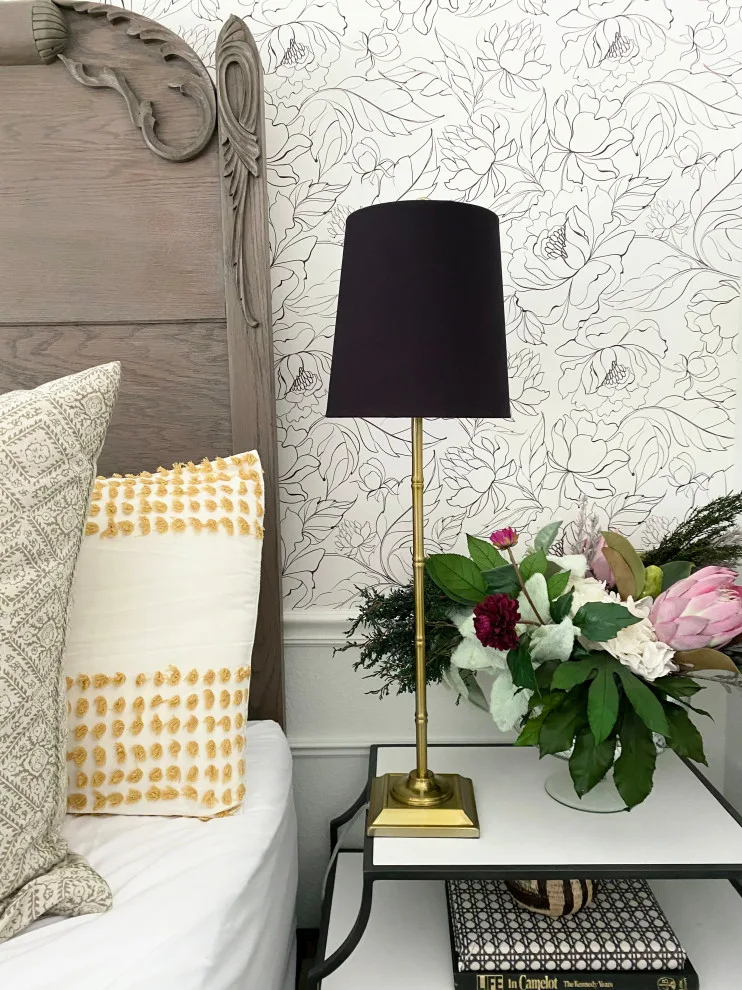 Floral Peony Wallpaper for Guest Room by Ruthie Staalsen Interiors - Photo 2