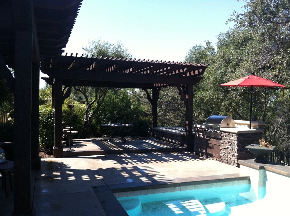 Rocklin BBQ, Raised Planters and Arbor by Professional Image Landscaping - Photo 2