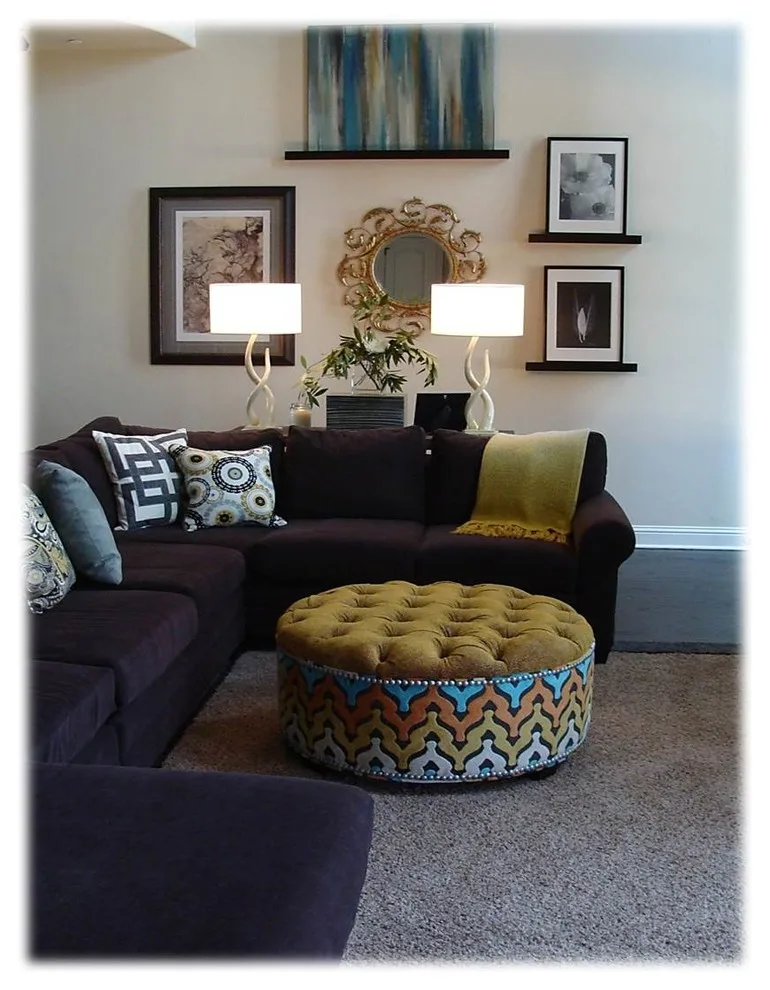 Yellow, gray, and peacock accents by Ruthie Staalsen Interiors - Photo 3