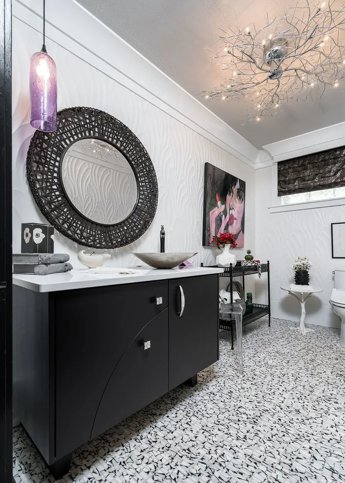 Monochrome Textures for Powder Room by In Detail Interiors - Photo 3