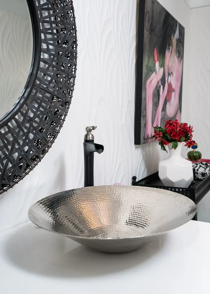 Monochrome Textures for Powder Room by In Detail Interiors - Photo 6