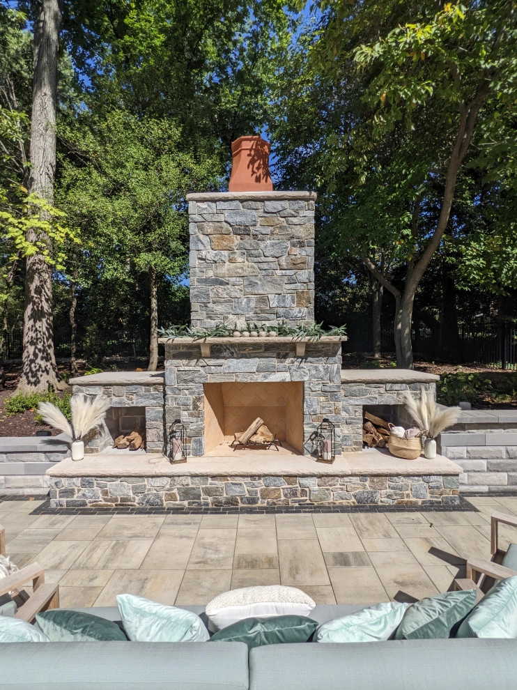 Modern Poolside Entertaining Space with Outdoor Kitchen by Quiet Village Landscaping - Photo 6