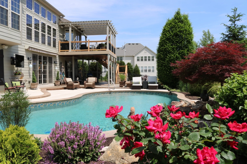 Outdoor Oasis Poolscape in St. Louis by Quiet Village Landscaping - Photo 7