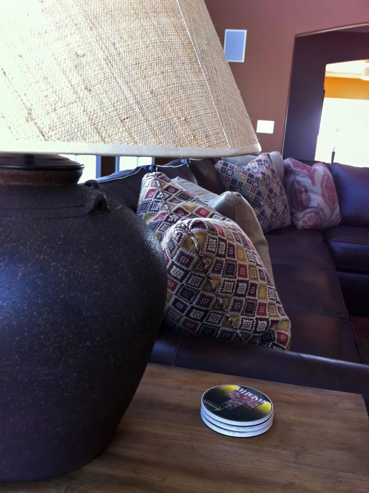 Vibrantly-Hued Transitional Living Space by Pretty Neat - Photo 4