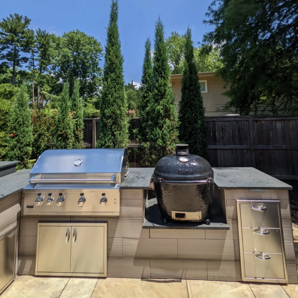 Outdoor Kitchen & Pool Patio by Quiet Village Landscaping - Photo 8