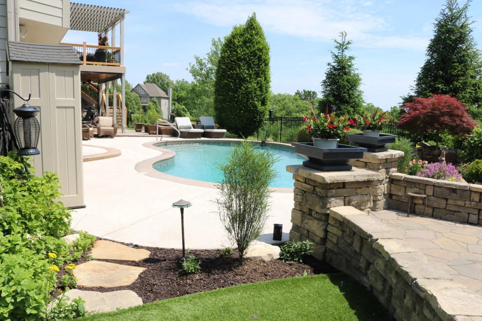 Outdoor Oasis Poolscape in St. Louis by Quiet Village Landscaping - Photo 8