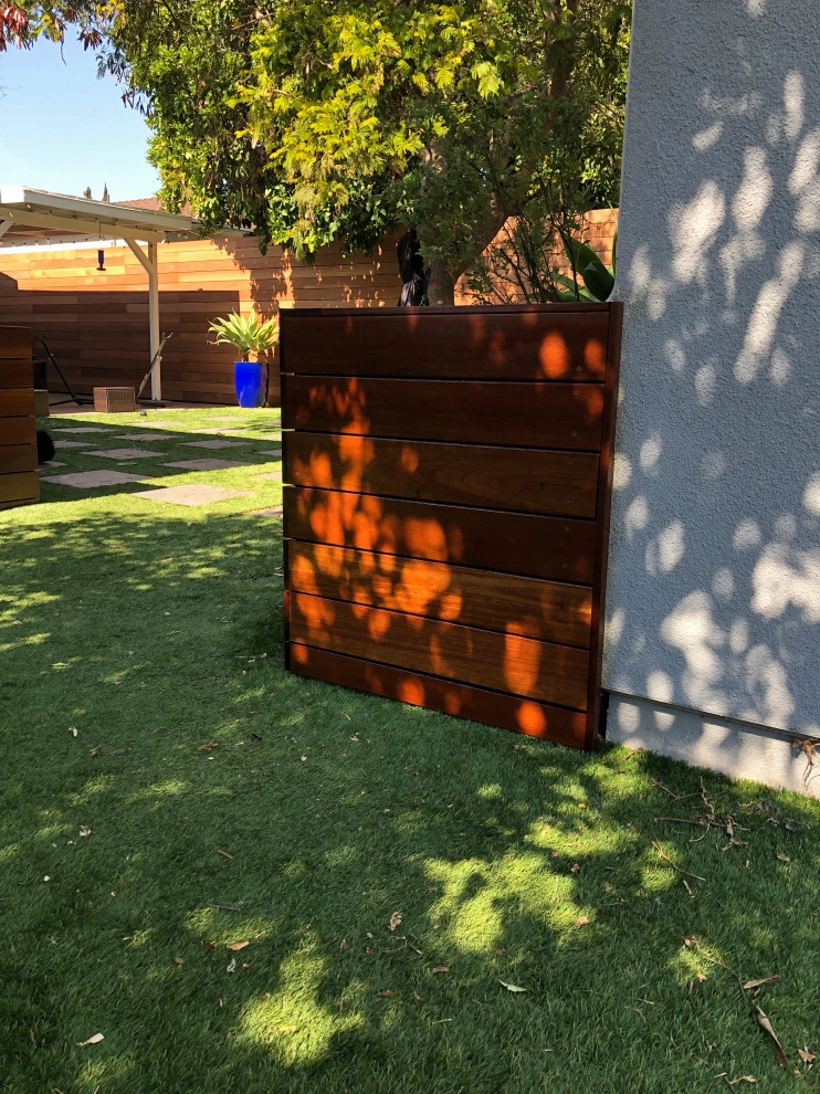 Kayu wood 8’ high and gate with stain Cellar by RainforestLA,inc. - Photo 10