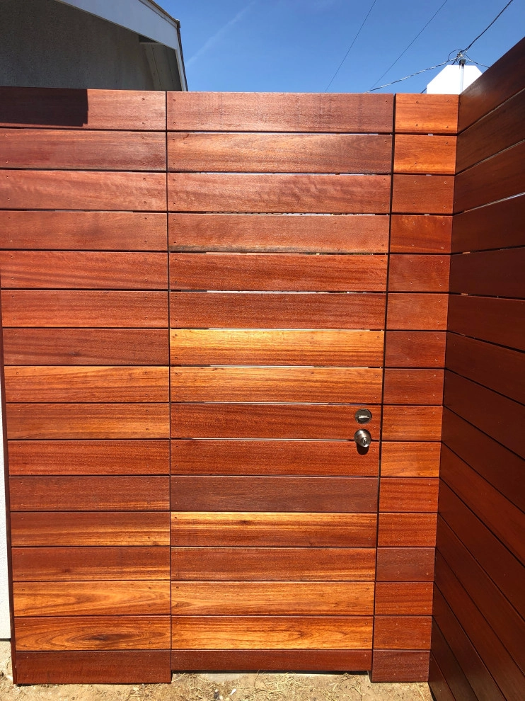 Kayu wood 8’ high and gate with stain Cellar by RainforestLA,inc. - Photo 7