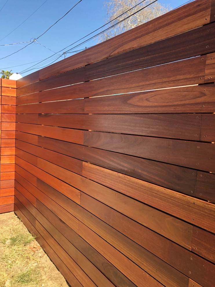 Kayu wood 8’ high and gate with stain Cellar by RainforestLA,inc. - Photo 8