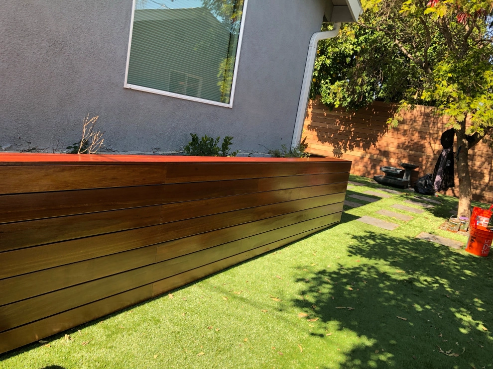 Kayu wood 8’ high and gate with stain Cellar by RainforestLA,inc. - Photo 13