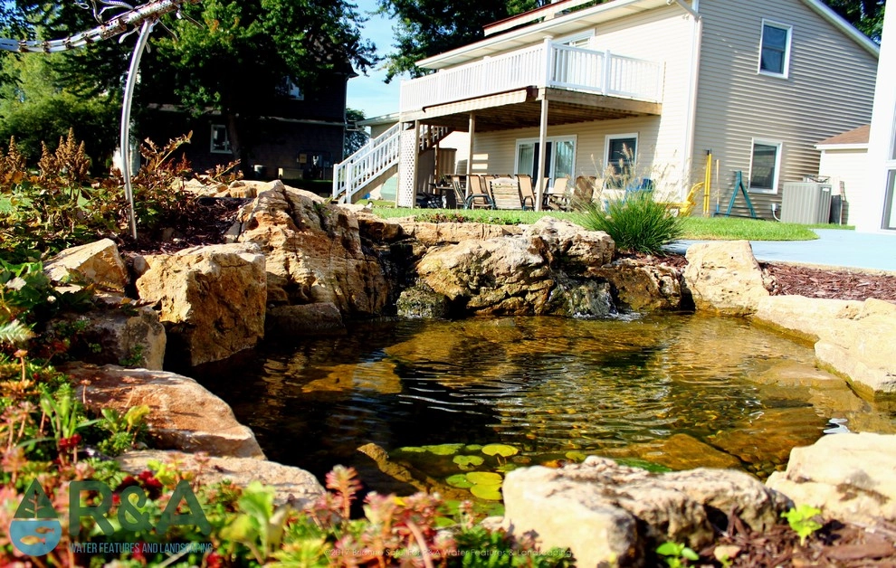 Eagle Lake Pond Installation Mattawan MI by R&A Landscaping - Photo 11