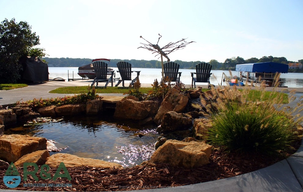 Eagle Lake Pond Installation Mattawan MI by R&A Landscaping - Photo 3