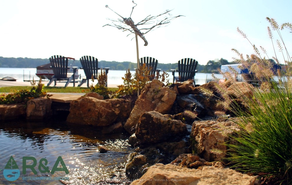 Eagle Lake Pond Installation Mattawan MI by R&A Landscaping - Photo 5