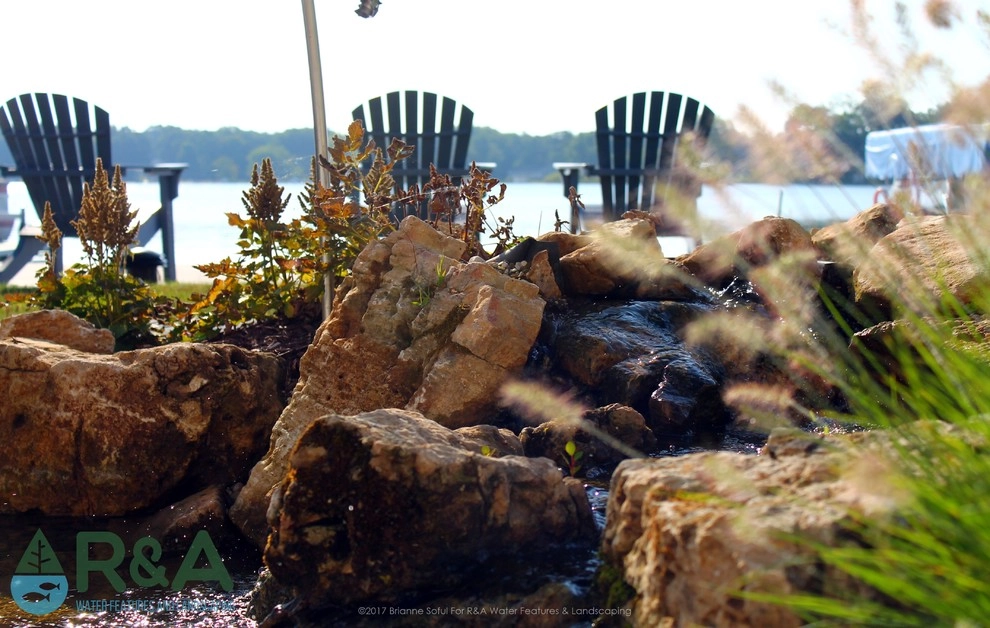 Eagle Lake Pond Installation Mattawan MI by R&A Landscaping - Photo 14