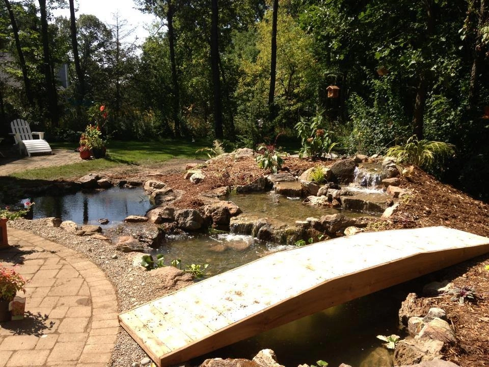 Kalamazoo Water Feature - Backyard Ponds with Bridge by R&A Landscaping - Photo 4
