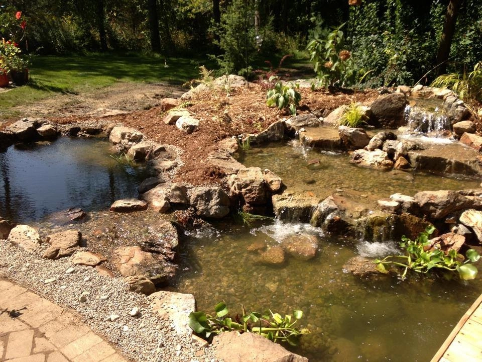 Kalamazoo Water Feature - Backyard Ponds with Bridge by R&A Landscaping - Photo 8