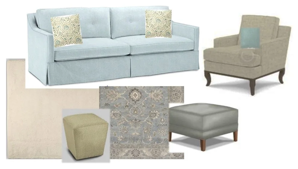 Subtle Gray and Blue Living Area by Hillmanor Design - Photo 8