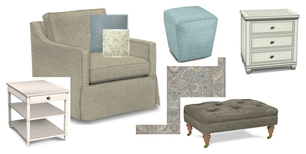 Subtle Gray and Blue Living Area by Hillmanor Design - Photo 13