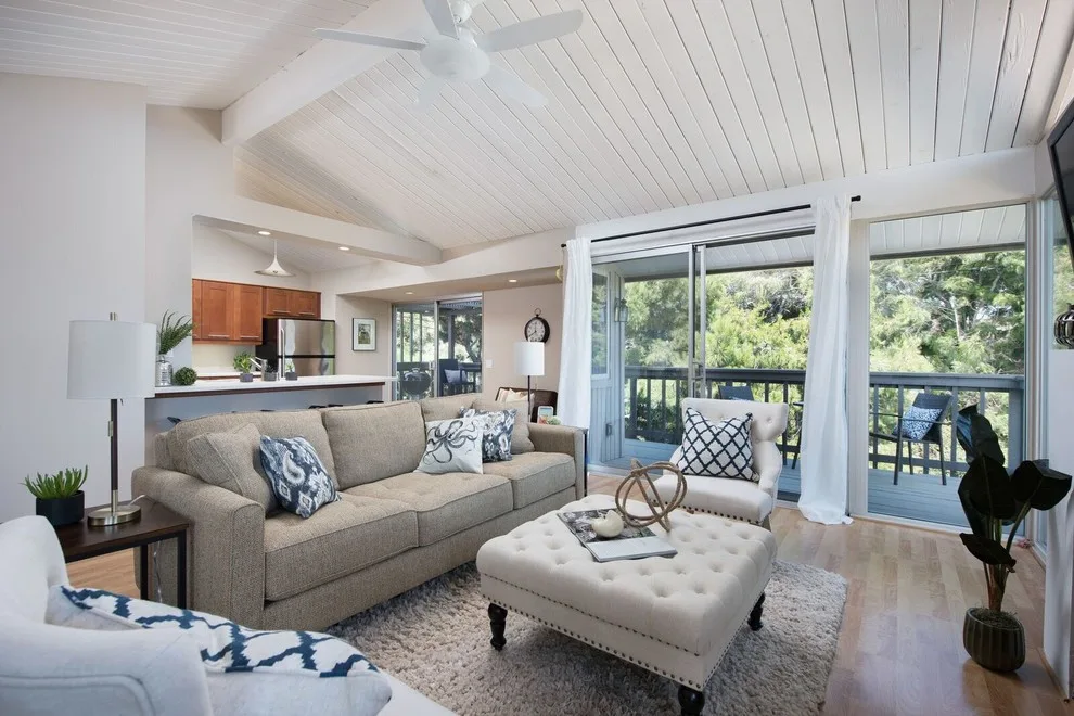 Coastal-Inspired Living Room Staging by HOM Staging & Design - Photo 3