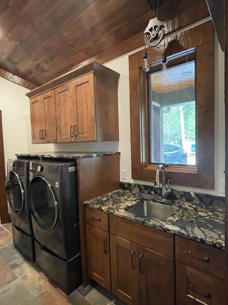 Clamshell Lake Timber Frame by Katie Kottke Interiors - Photo 16